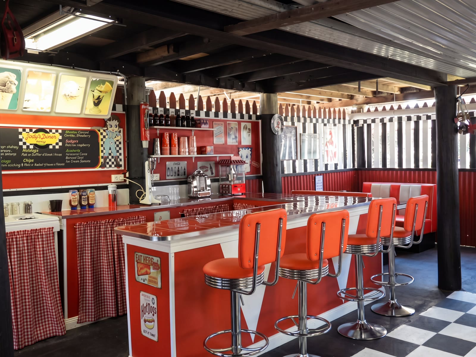 The vintage bar — BYO or grab a drink