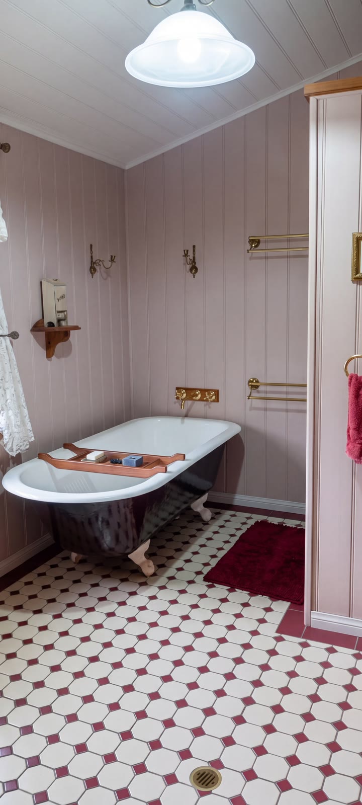 A vintage clawfoot bath for a relaxing soak